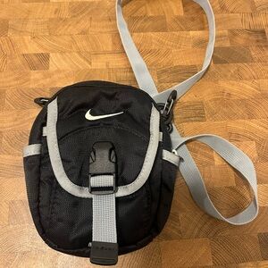 Nike Black and Gray Vintage Crossbody Mini